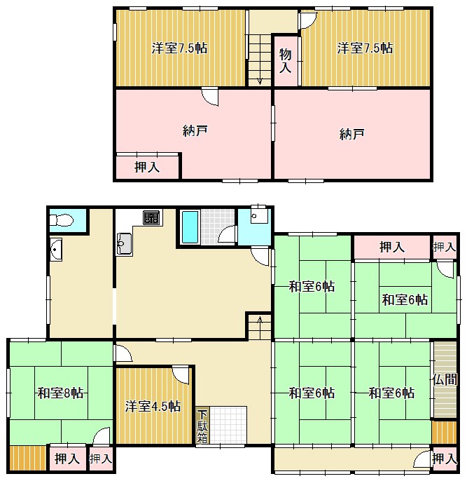 下之郷貸家 間取り
