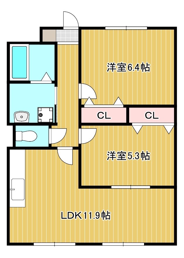 アースマーシマンションⅡ 308号室 間取り
