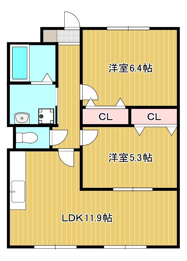 アースマーシマンションⅡ 108号室 間取り