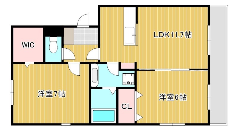 ソシア　フェリオ 103号室 間取り