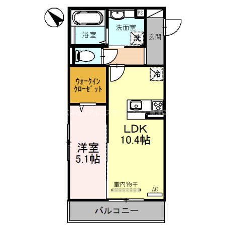 グラシア 306号室 間取り