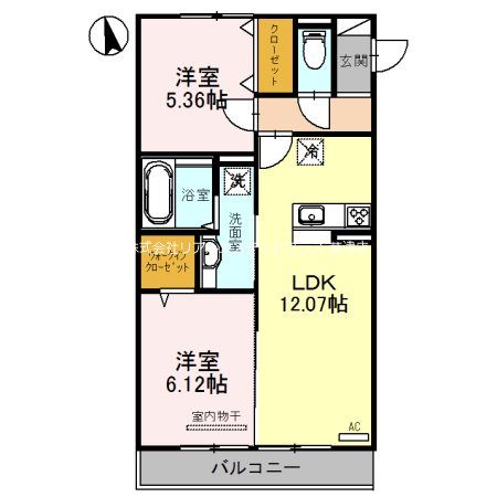 ラヴィベル栗東 205号室 間取り