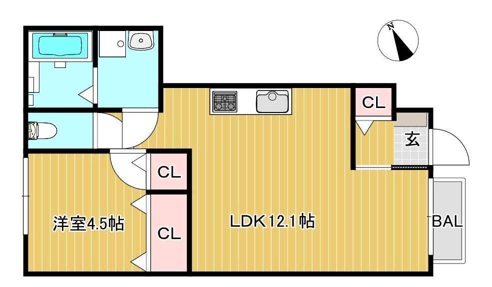 ウエストヴィレッジB 間取り図