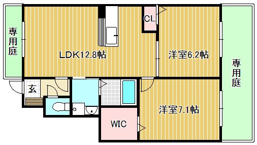 Kazano 104号室 間取り