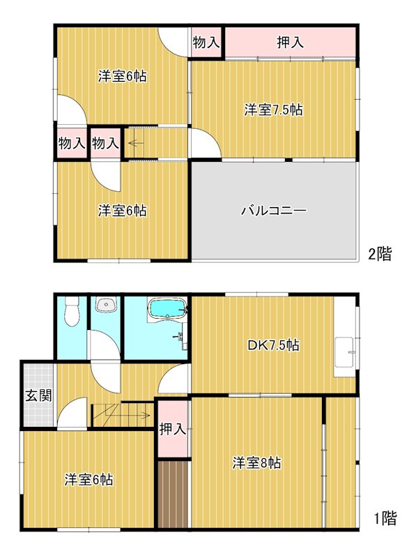 湖南下田貸家 間取り