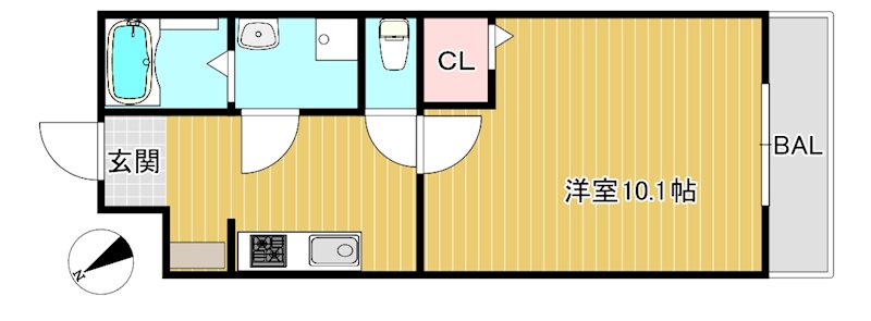 Fabulous（ファビュラス） 102号室 間取り