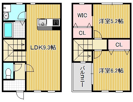ラ・ルーチェA 6号室 間取り