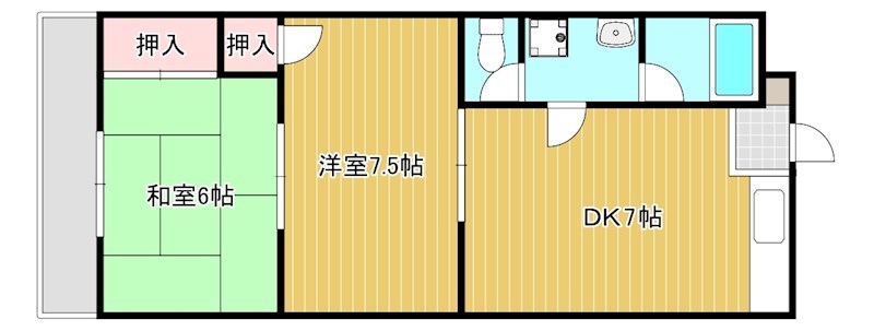 サンミッシェル 401号室 間取り
