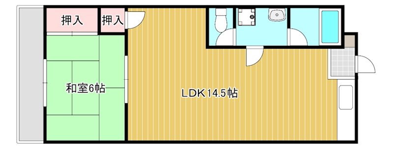 サンミッシェル 101号室 間取り