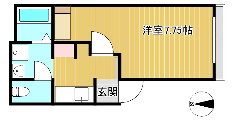 ピュアクリスタルⅠ 201号室 間取り