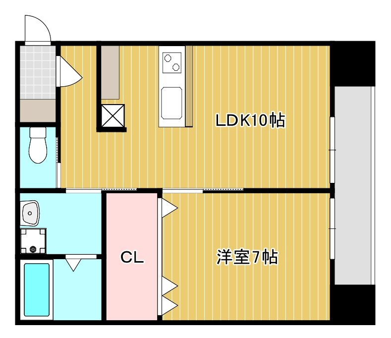 メゾン・ド・メグ長光寺 203号室 間取り