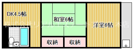 オードヴィ野洲 3号室 間取り
