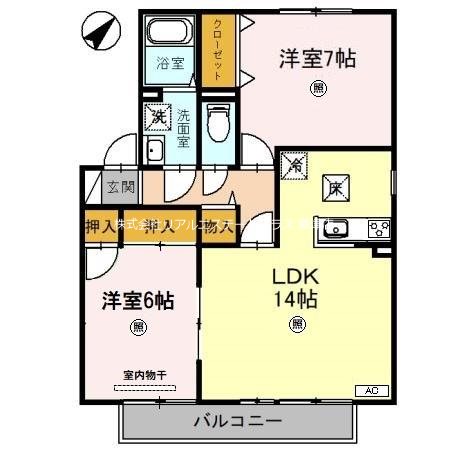 グレイスタウン・クラタ 間取り図