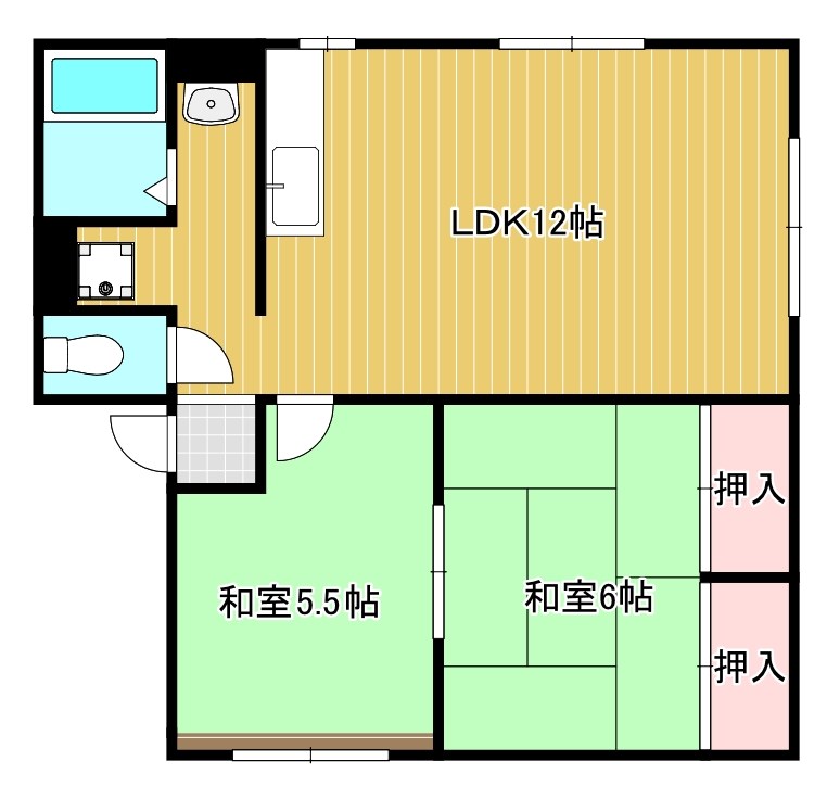 菩提樹ハイツD 115号室 間取り