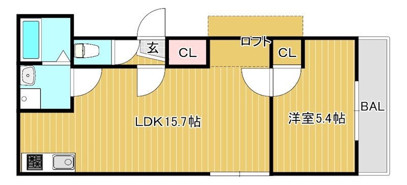 Ｓ・Ｅ寮 202号室 間取り