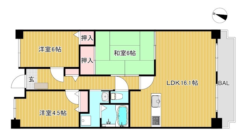 ライオンズステーションプラザ近江八幡壱番館 803号室 間取り