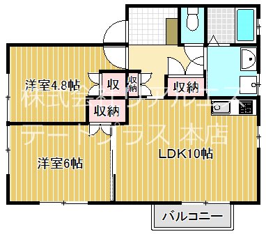 ウッドイオン 102号室 間取り