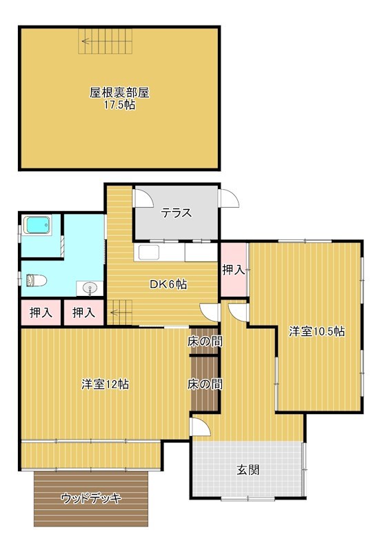 北之庄町貸家 間取り