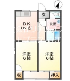 コミール沖野Ⅱ 111号室 間取り