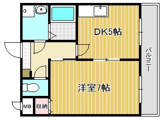 プランドール 103号室 間取り