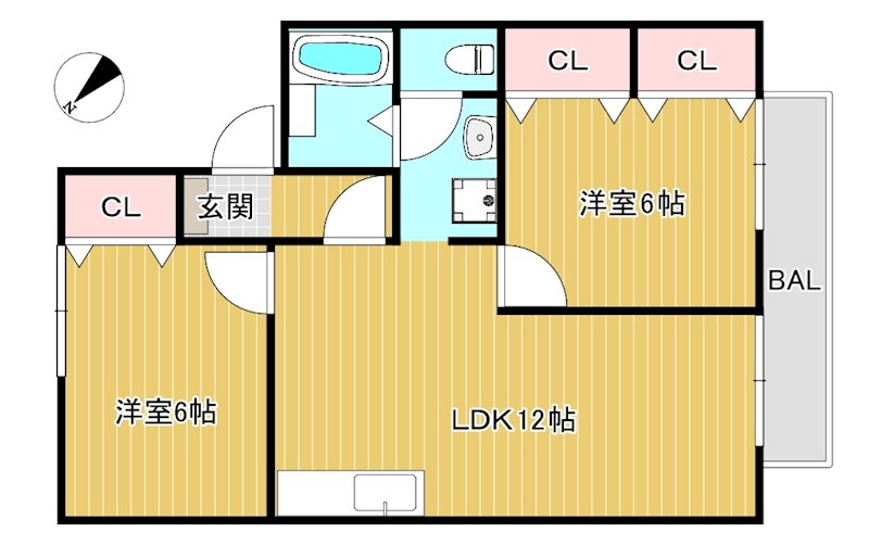 コンフォールK 105号室 間取り