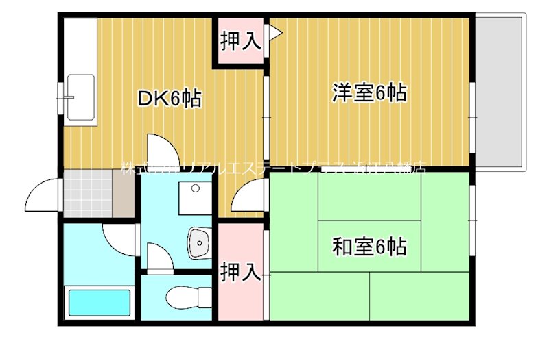 御園ハイツⅡ 2-C号室 間取り