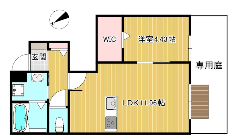 メゾンコンフォール　 101号室 間取り