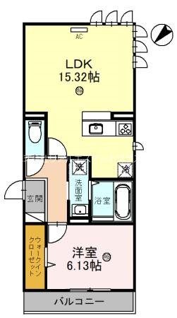 プティペル 201号室 間取り