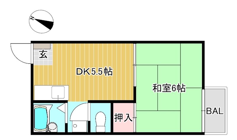 メゾンブランシュⅡ 217号室 間取り