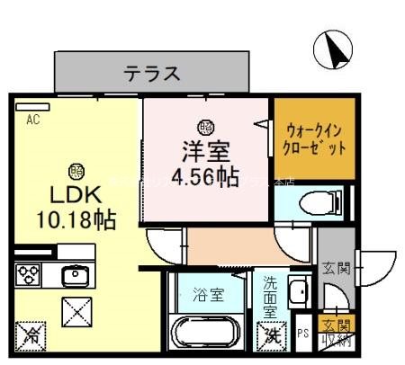 インヴィート 105号室 間取り