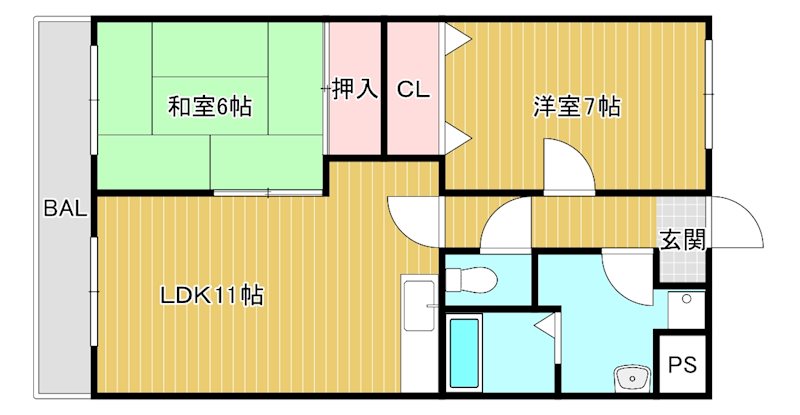 サンクリエイトアムール 205号室 間取り