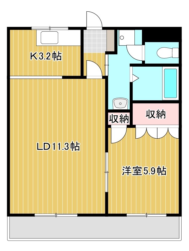 Green　Village 103号室 間取り