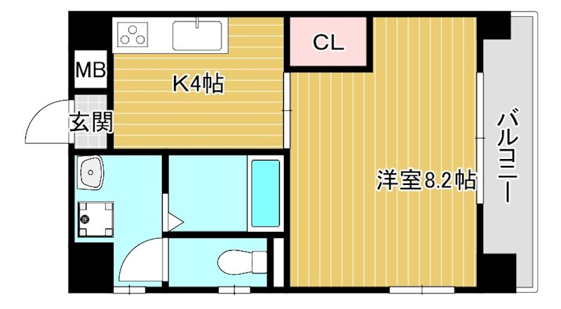 マンションクララ 4-C号室 間取り