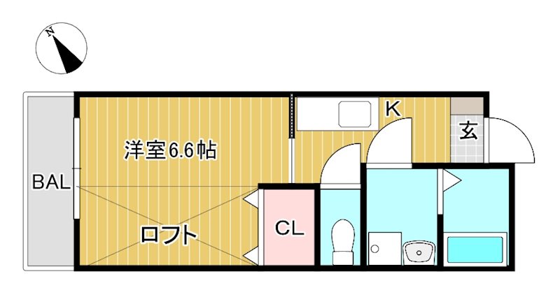 コーポ妙法寺 207号室 間取り