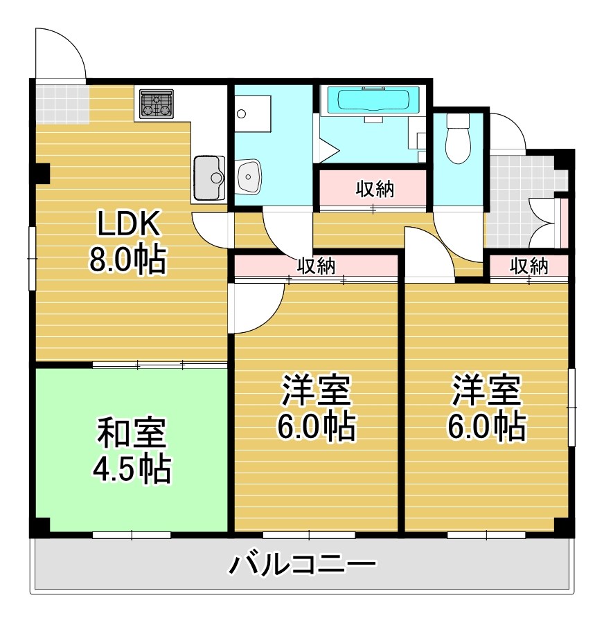 レナジア近江八幡 602号室 間取り