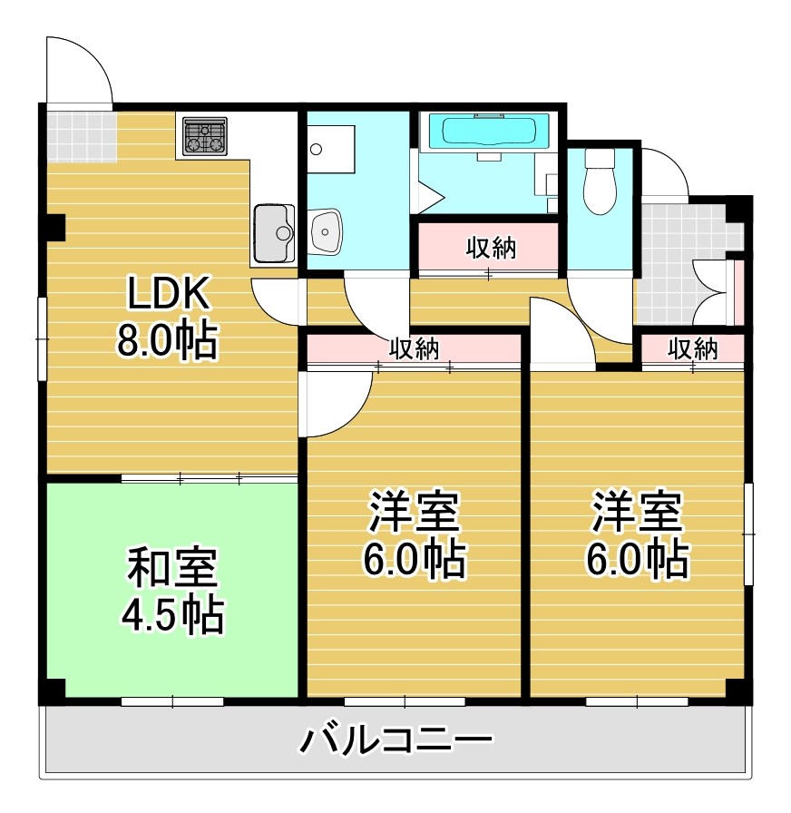 レナジア近江八幡 601号室 間取り