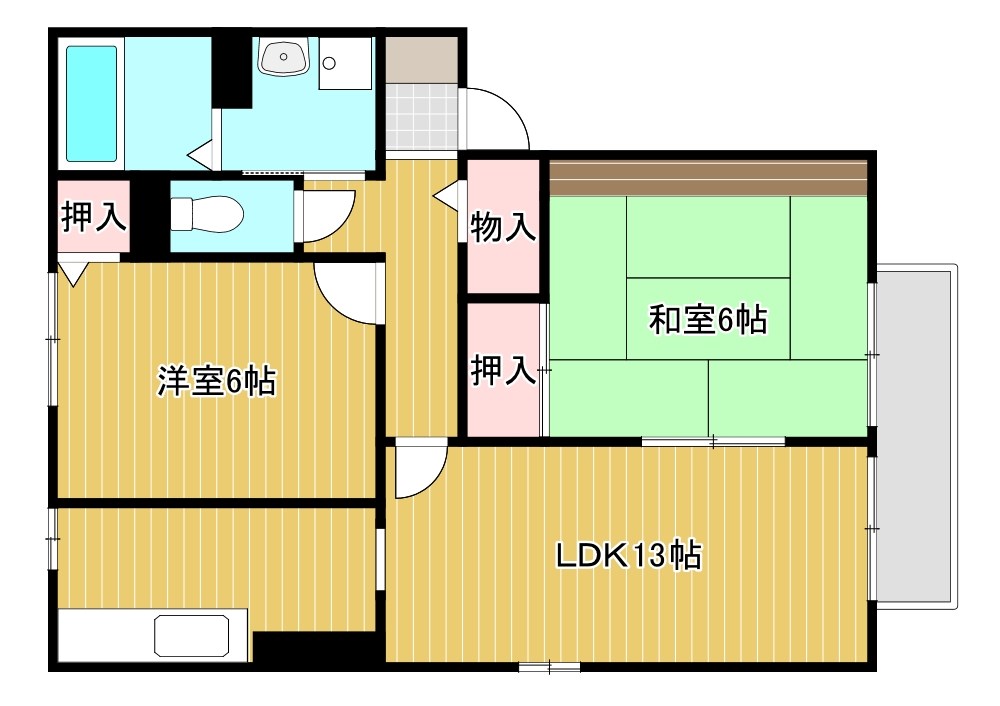 リリックスブルー　A棟 101号室 間取り