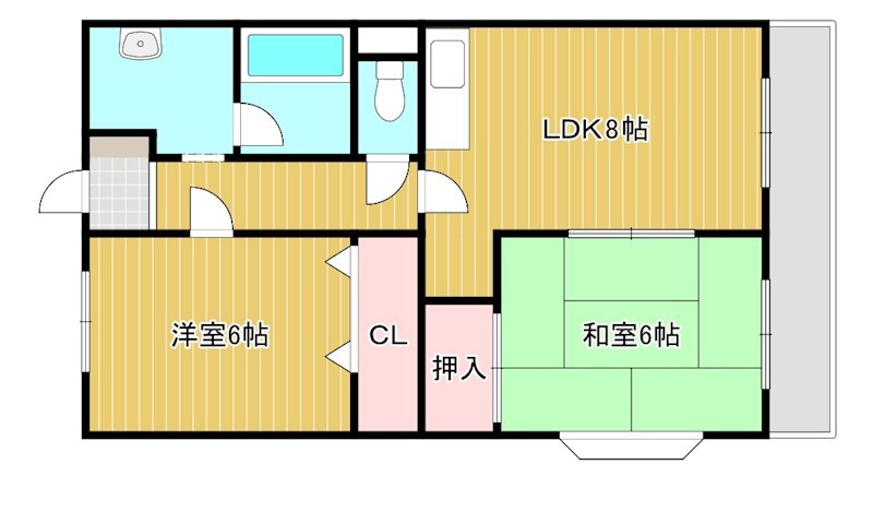 ロイヤルパレス 407号室 間取り