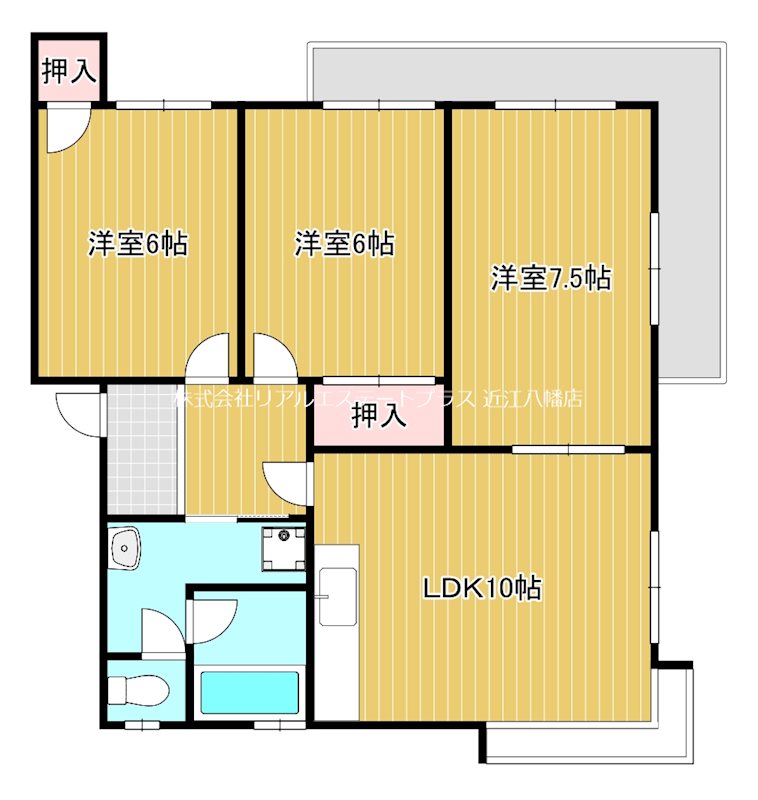 ヴィラ水郷 C-102号室 間取り