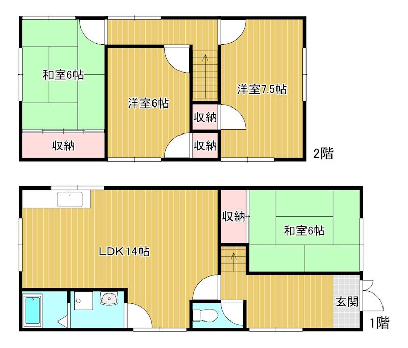 小脇貸家 間取り