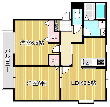 パナホーム中川　Ａ 202号室 間取り