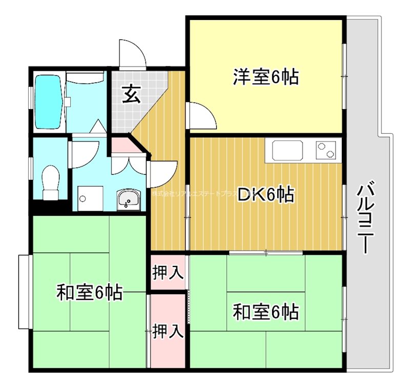 ハイツ堤下 305号室 間取り