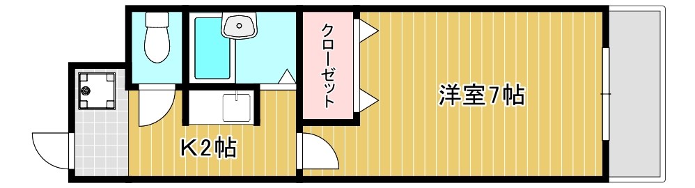 フォルサⅡ号館 208号室 間取り