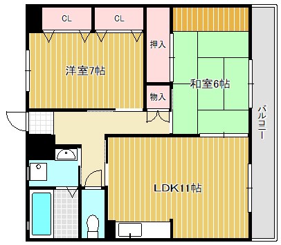 スイーヤー将 203号室 間取り
