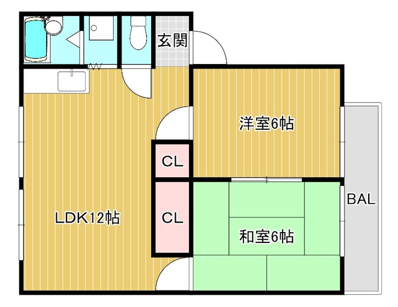 湖東ハイツ第2 202号室 間取り