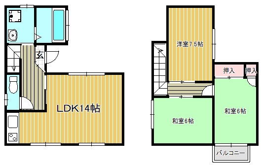今宿2丁目貸家 間取り