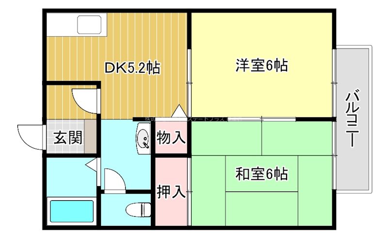 ハイツセステット 102号室 間取り