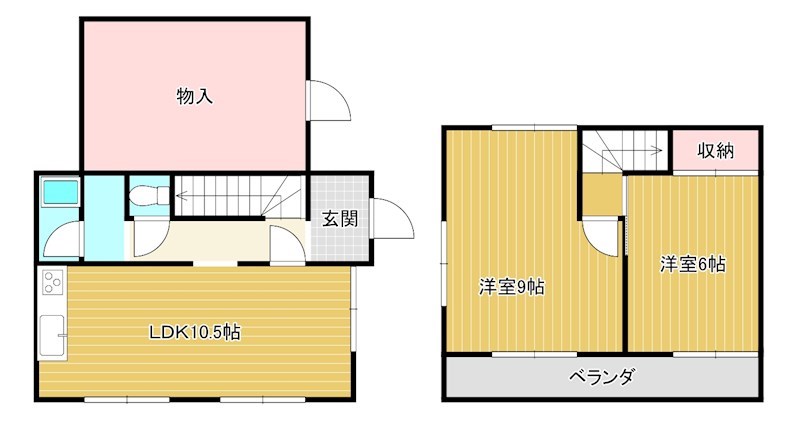 蒲生堂町借家 間取り