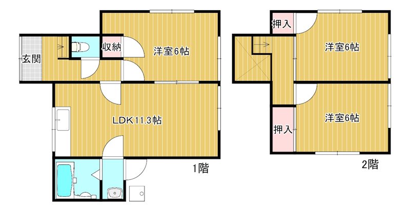 下田貸家 間取り