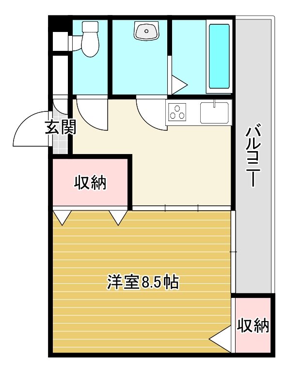 F・KハイムⅡ 201号室 間取り